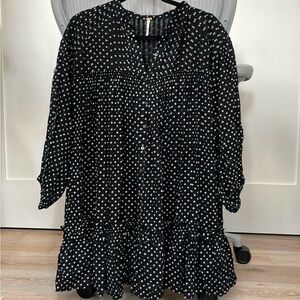 Free People Black and White Dress